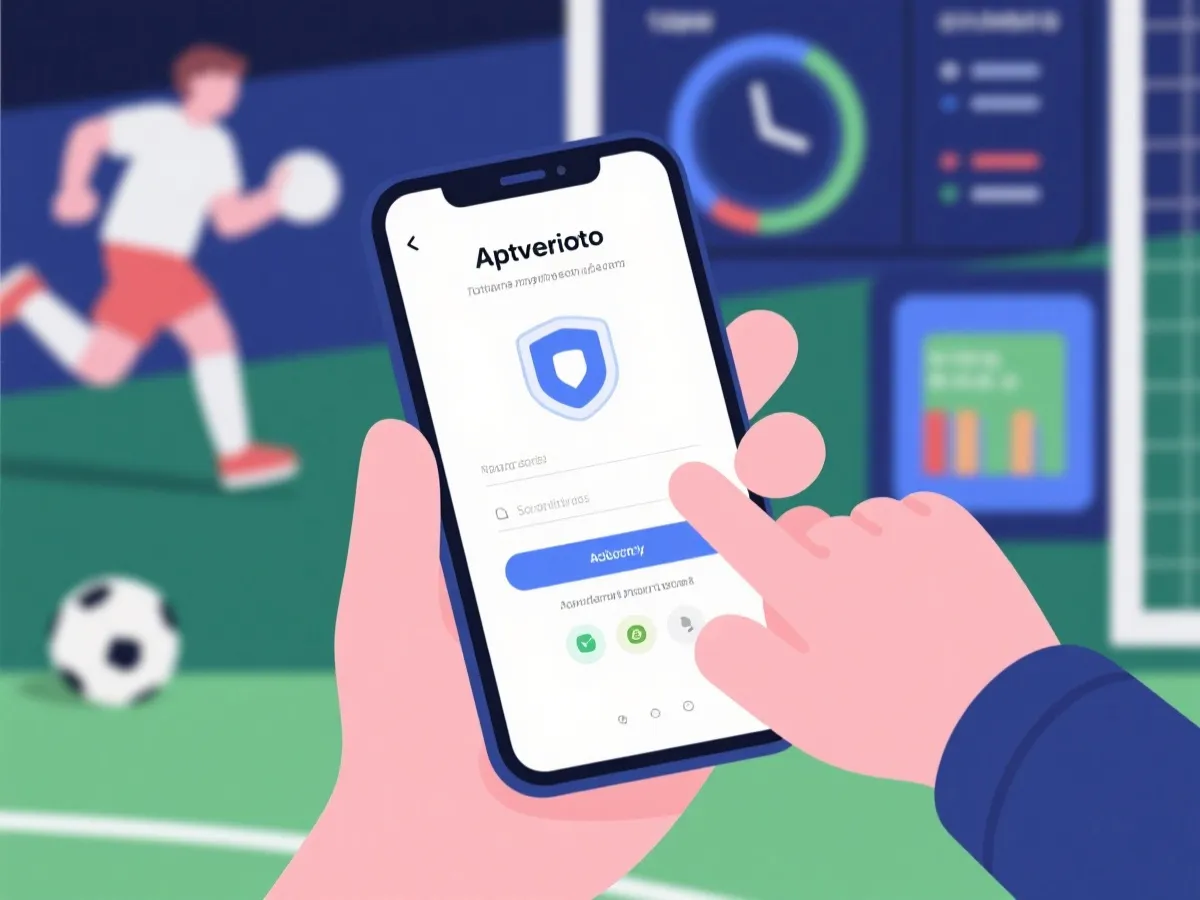 虚拟足球移动端安装与登录安全示意图